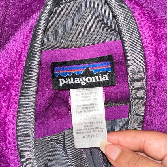 Women's Patagonia R4 fleece fluzzy sweater sz L #A4 - Picture 3 of 3